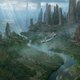 Concept art del comienzo de Smuggler’s Run.
Imagen: Disney Parks